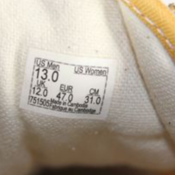 Yellow Suede Old Skool Vans Size 13 - Picture 10 of 10